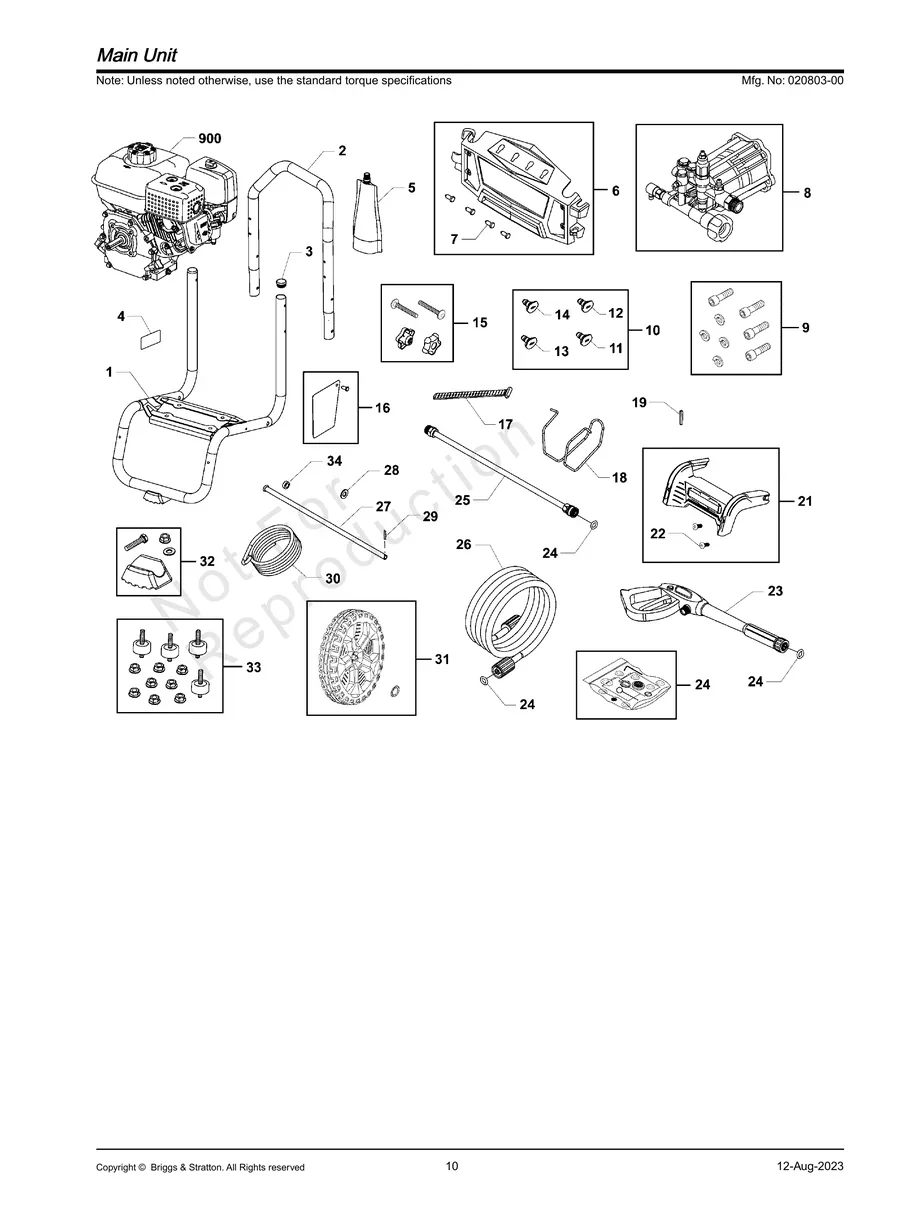 BRIGGS AND STRATTON, 020803-00, IPL.10